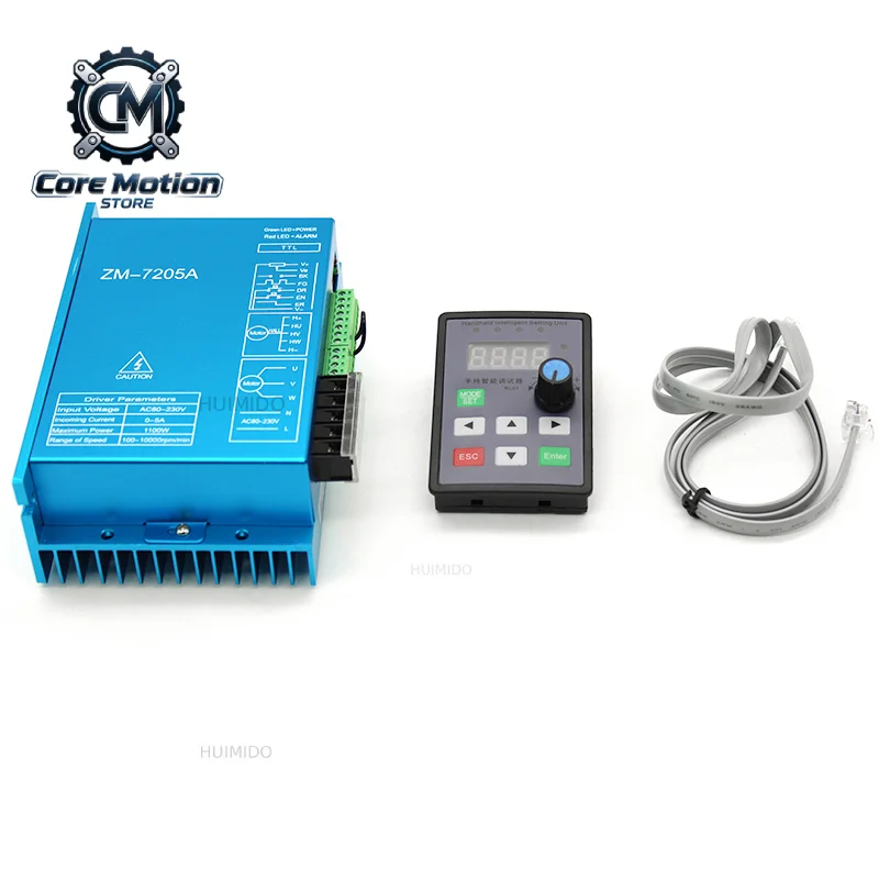310V High Voltage High Power DC Brushless Motor Driver 220V AC Max 5A 1100W BLDC With Handheld Intelligent Setting Unit ZM-7205A