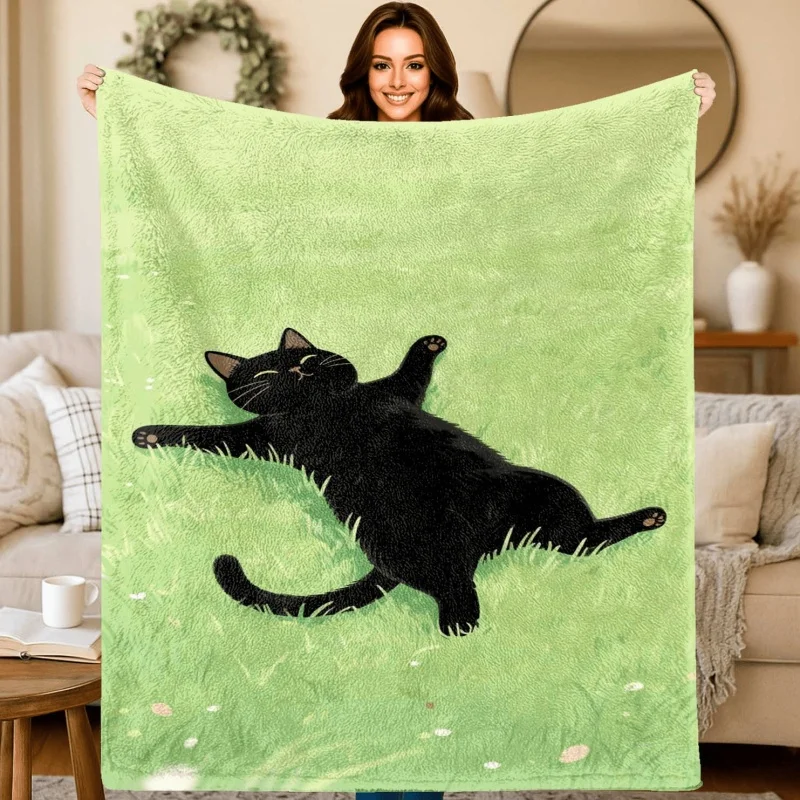 Newest Blanket Capybara Print Flannel Blanket Cute Rodent Soft Warm Travel Bed Throw Blanket