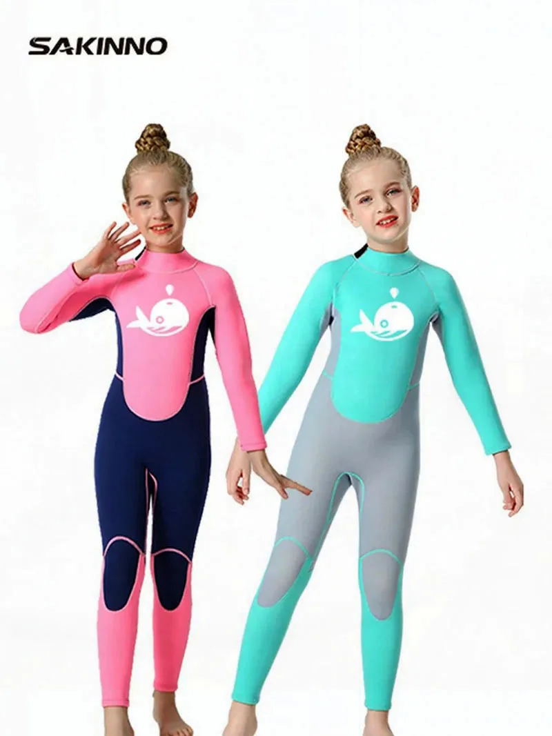 

2.5mmChildren's Diving Suit Women's Warm-Keeping and Cold-Proof Sun Protection Wetsuit Swimming Snorkeling Surfing Thickened Win