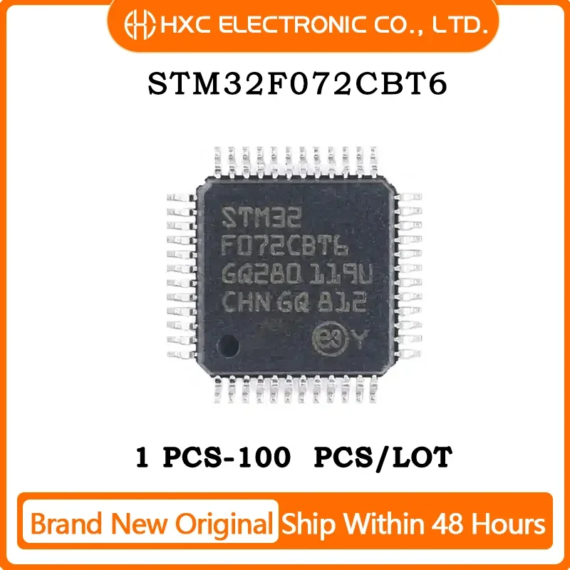 

5PCS/10PCS/50PCS/100PCS STM32 STM32F072 IC MCU 32BIT 128KB FLASH 48LQFP STM32F072CBT6