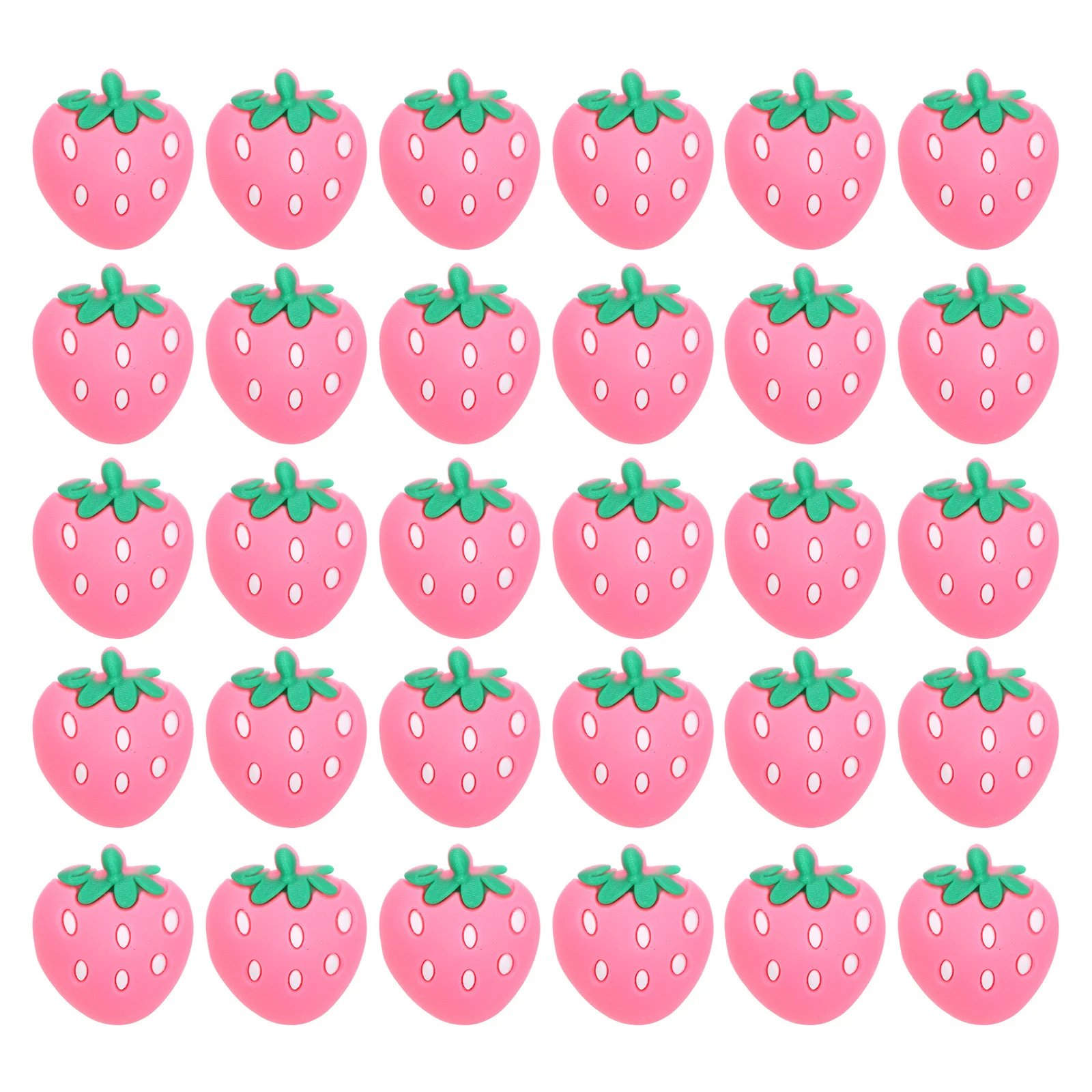 

30Pcs PVC Strawberry Pencil Topper Clip Soft Removable Pen Holder Classroom Rewards Pencil Charms Decoration