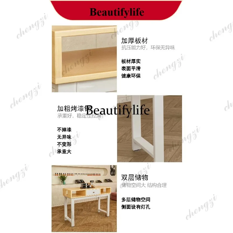 YL  Nordic Classic Nail Table Minimalist Elegant Aesthetic Trendy Nail Table Delicate Tidy Table De Manucure Salon Furniture