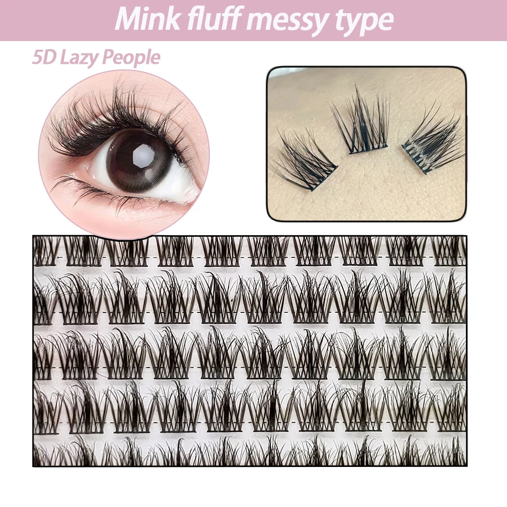 Neue Cluster Wimpern 100Bundles 5D Natürliche Nerz Plüsch Messy Wimpern Bundles Stil Individuelle Wimpern Anfänger DIY Make-up Werkzeuge