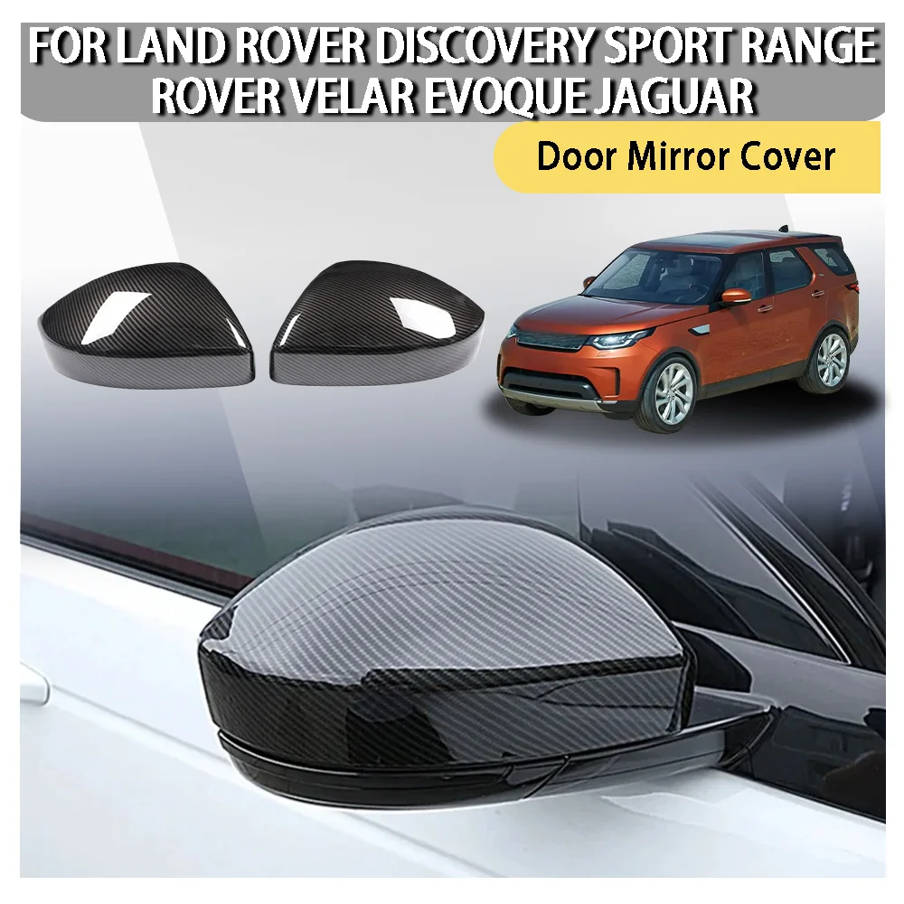 

Rearview Side Mirror Cover For Land Rover Discovery Sport Range Rover Velar Evoque Jaguar Wing Cap Exterior Sticker Case Trim