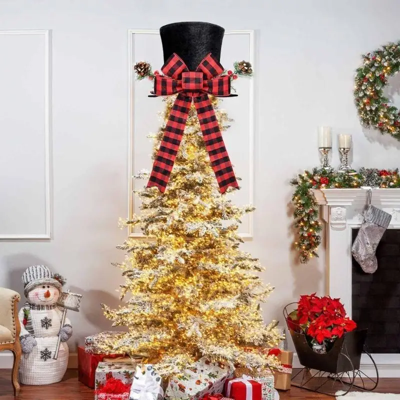 39BB Cây Giáng Sinh Trang Trí Đồ Nón Lớn Cây Giáng Sinh Mũ Có Cung Theo Mùa Ngày Lễ Đồ Trang Trí Cho Cây Giáng Sinh