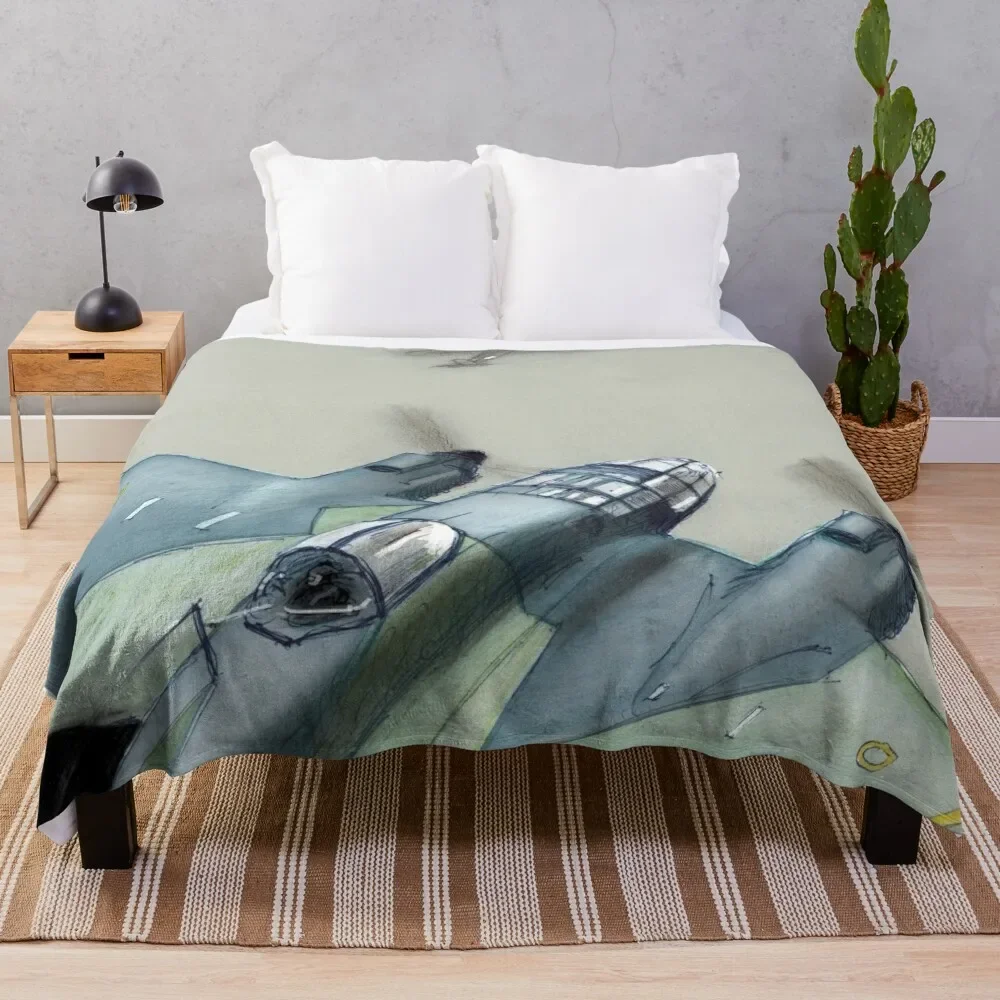 He-111 bomber by Dennis Weber of ShreddyStudio Throw Blanket Sleeping Bag Moving Summer Beddings Blankets