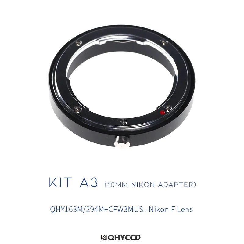 

QHYCCD Adapter Kit A3 10mm M54 Nikon F Lens for QHY163/294 CFW3M