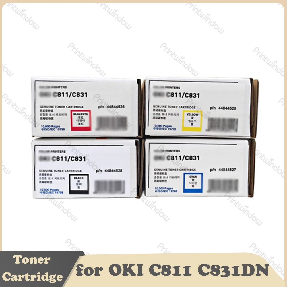 Original CMYK Toner Cartridges for OKI C811 C831DN 44844528 44844527 44844526 44844525