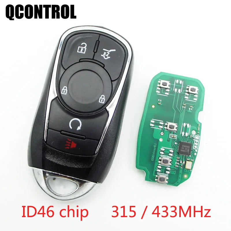 

QCONTROL 5 Buttons Car Remote Smart Key Fob for Buick Control Alarm Keyless Entry 315MHz 433MHz ID46