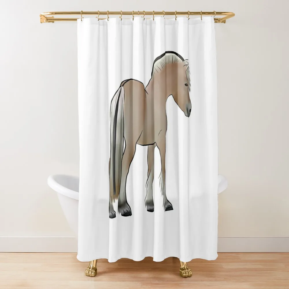 

Fjord Horse Shower Curtain Anti-Mold Waterproof Shower Bathroom Shower Transparent Bathroom Curtain