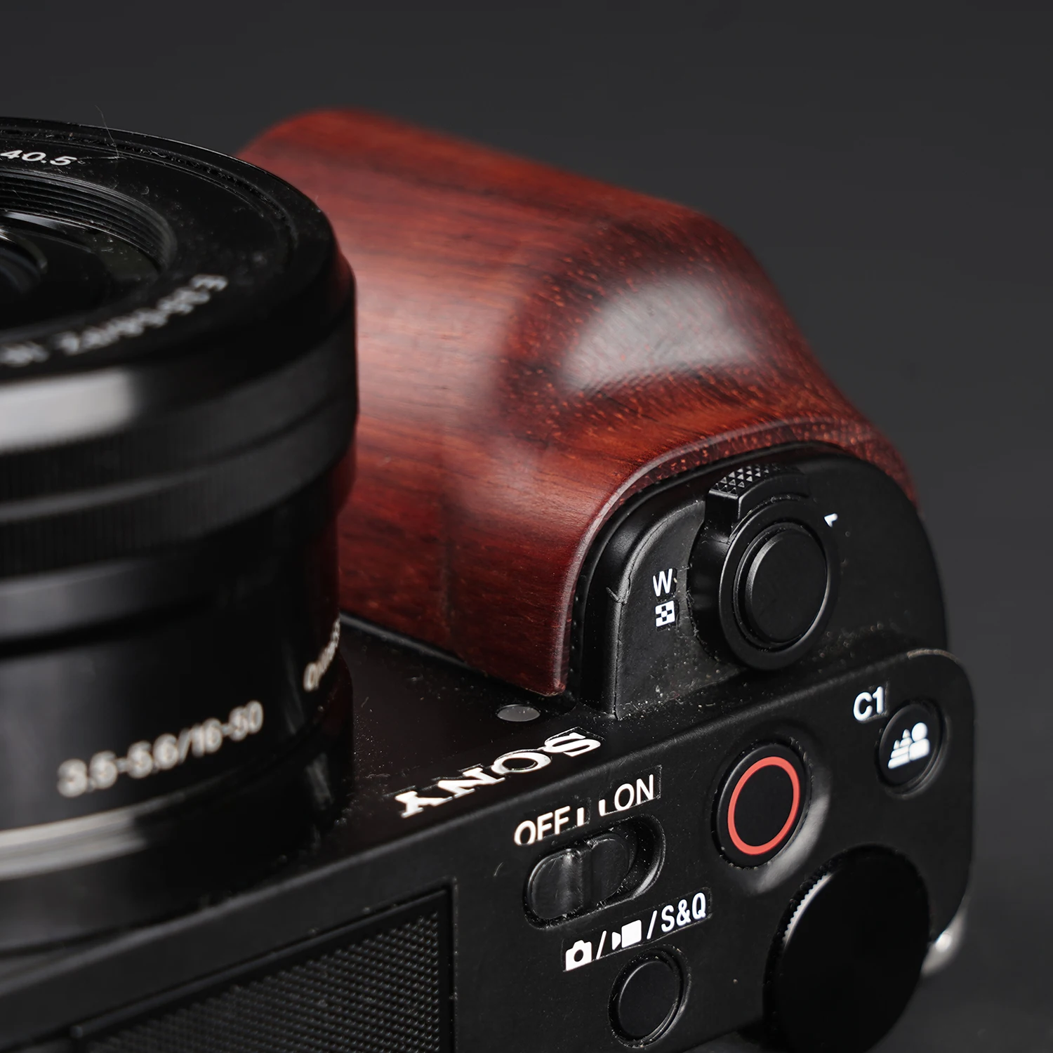 Sony ZVE10 Camera Solid Wood Grip Ebony Rosewood Protective Grip ZV-E10 Accessories Lightweight and portable