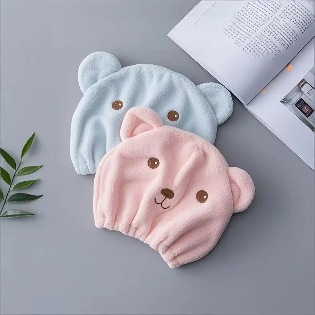 Gorro para el cabello de secado rápido, súper absorbente, suave, para baño, toallas para la cabeza para niños y adultos con envoltura para el cabello seco, suministros de baño, 1 ud.