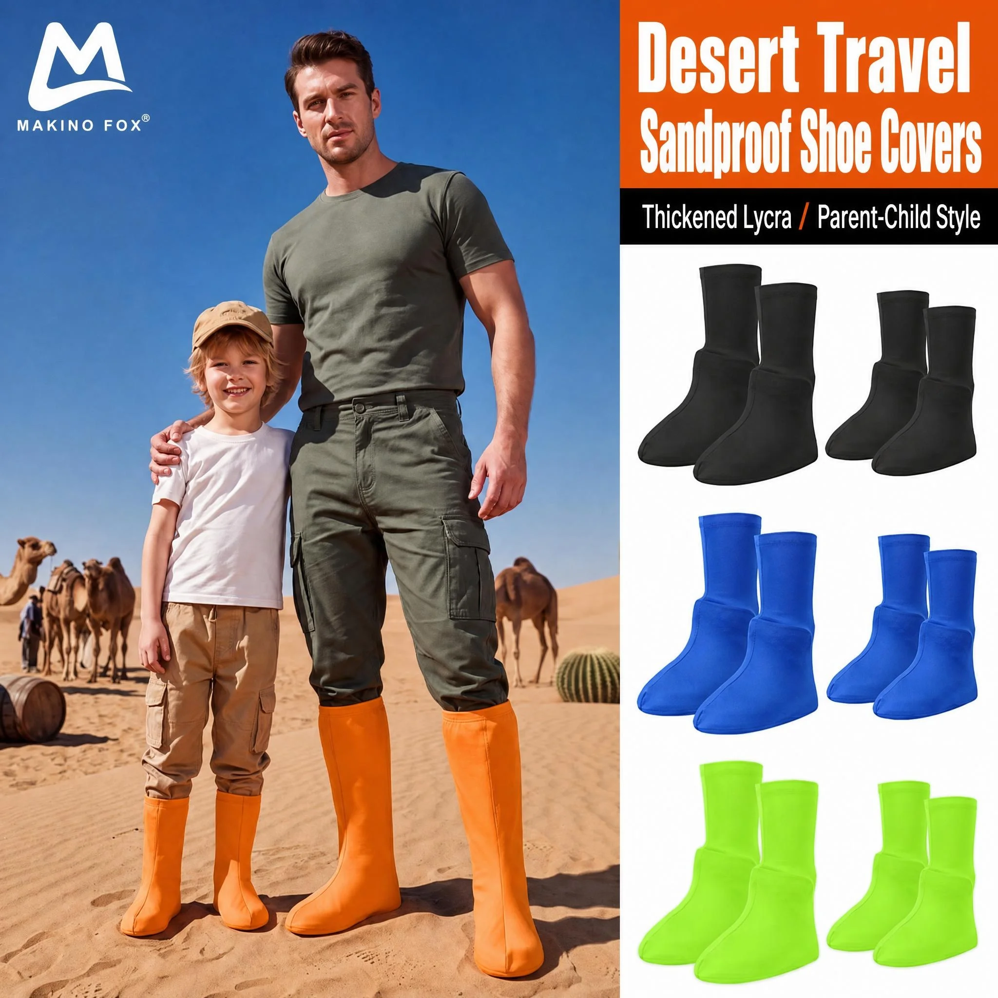 Snowproof Boots Shoes Covers High Top Elastic Shoes Protectors Desert Sand Proof Shoe Cover Dust Proof Hiking Shoe Accessories
