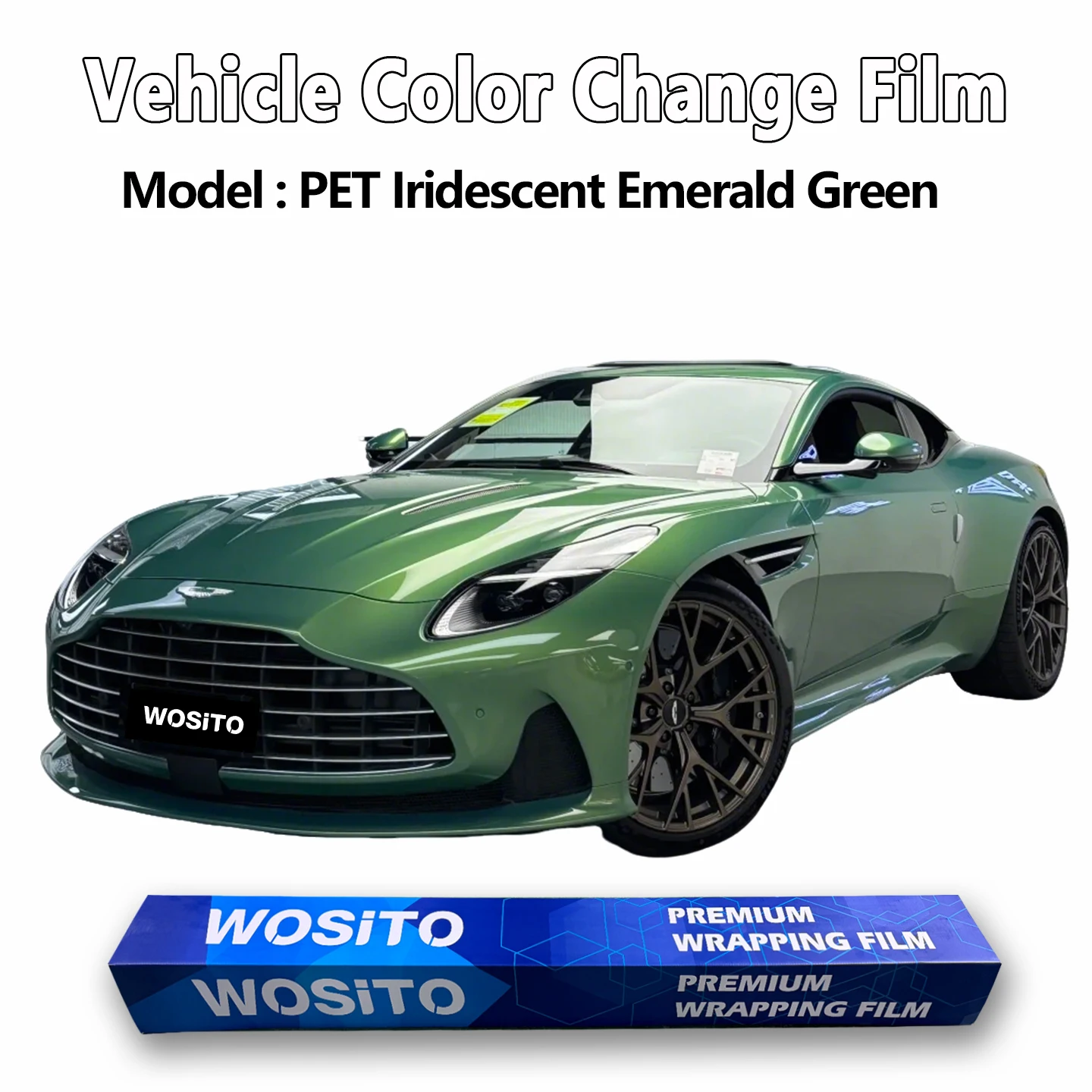 Rainbow Emerald Green Vinyl Wrap 1.52mx17m Full Car Wrap Chameleon Color Shift Holographic Bubble Free Auto Film