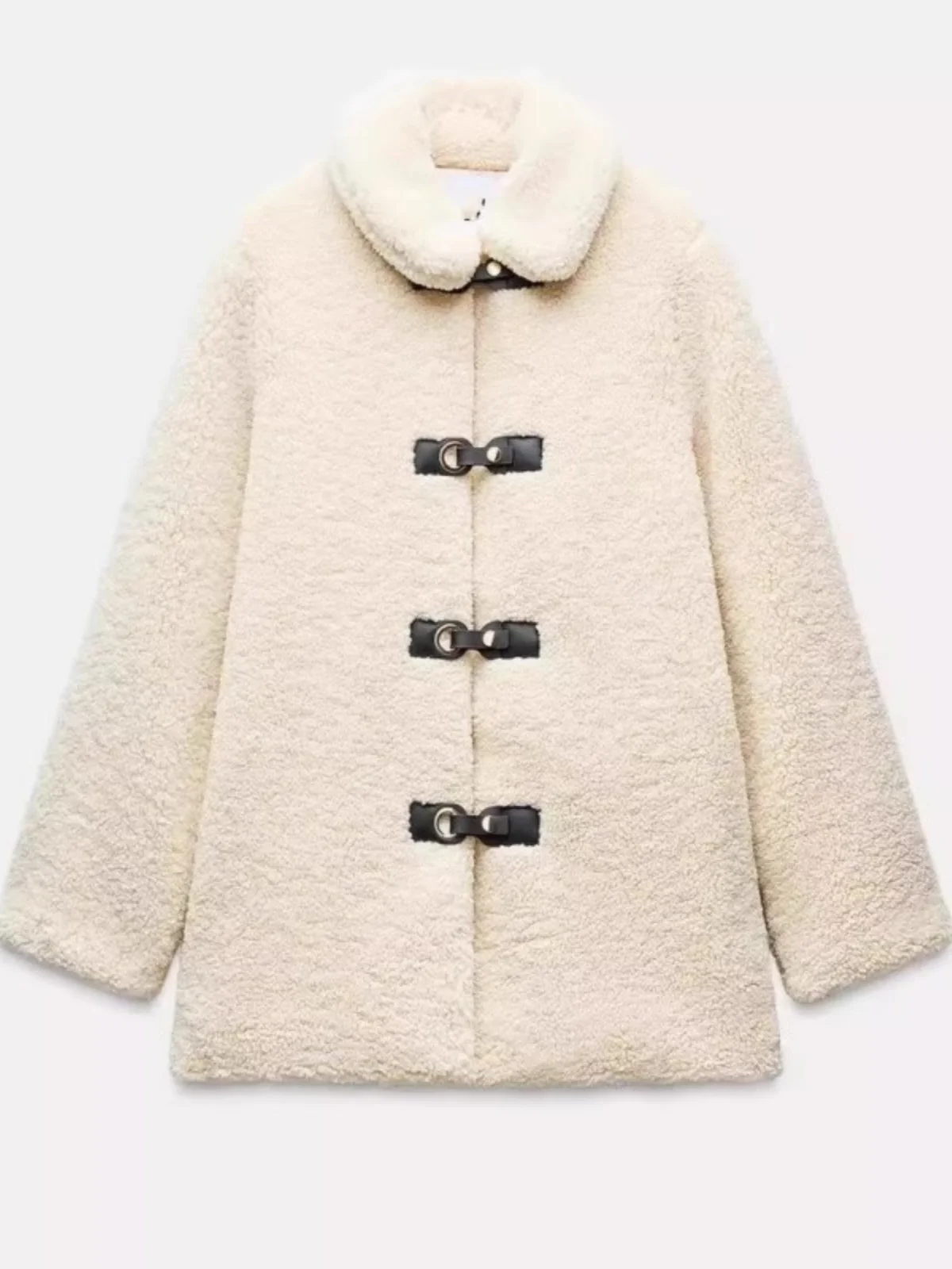 

Осень-зима, новое женское длинное пальто на подкладке из овечьего меха, теплый воротник-стойка, верхняя одежда Thiened Jaet