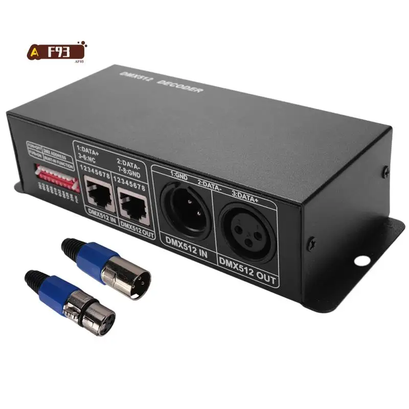 AF93-3CH DC12-24V RGBW DMX 512 디코더 LED 컨트롤러 RGB LED DMX512 디코더, DMX512-3CH