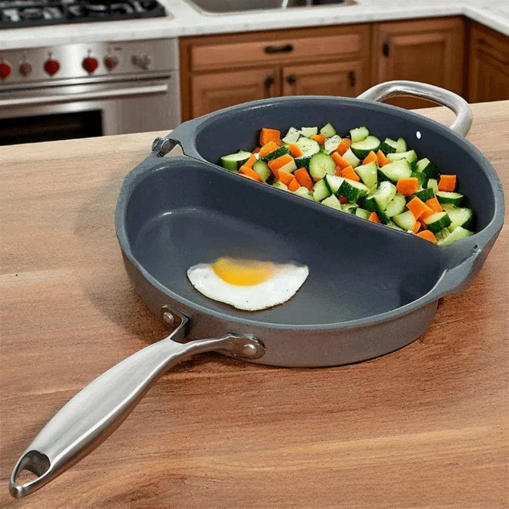 

Creative Non-stick Folding Double-sided Frying Pan Aluminum Lightweight Omelette Pan Fast Heat Cooking Pot Outdoor