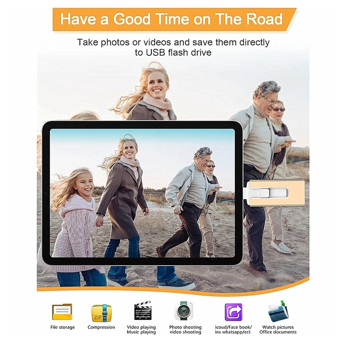 ARY-f64G USB-flashdrive 3-in-1 mobiele USB-flashdriveUSB Memory Stick DriveUSB Thumb