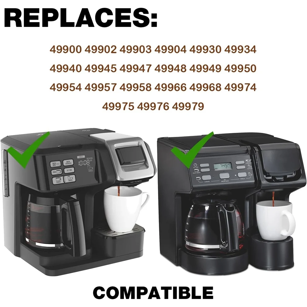 Eficiente-para hamilton beach flexbrew máquina de café 1 conjunto peça de suporte de agulha inferior de substituição, filtro de café único reutilizável