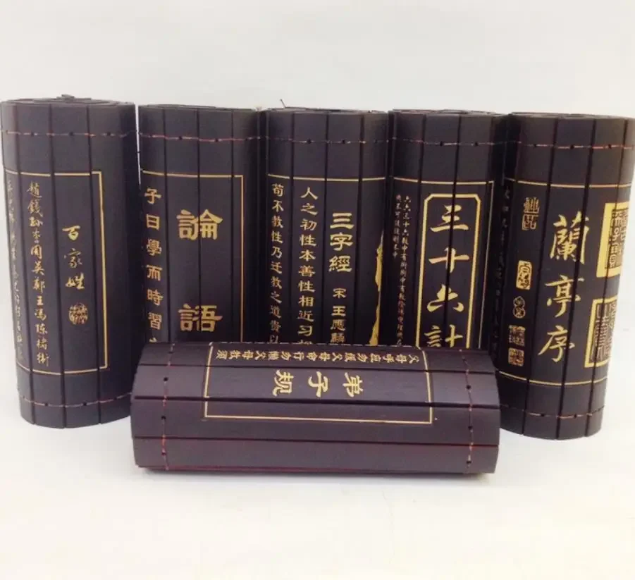 中国古竹巻物、古典文学多様なコレクション、有名な歴史的書簡