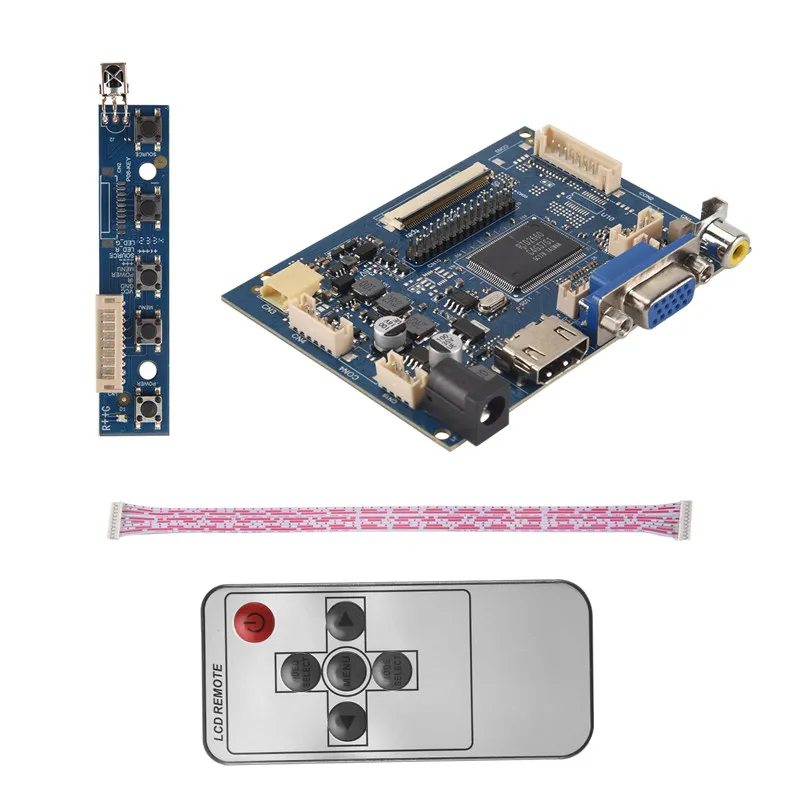 7 Inch 1024 X 600 LCD Screen Display Driver Board W/Driver Board Monitor For Raspberry Pi Support AV Reversing Priority