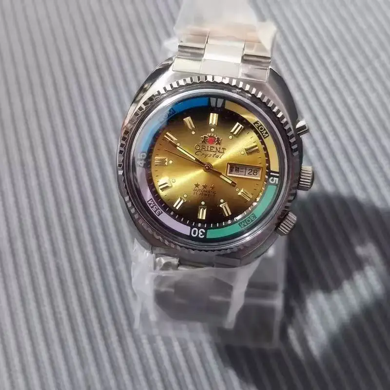 

Sporty Casual Men's Automatic Watch with Japanese Movement, Full-Featured, Stainless Steel, World Time, Orient Series