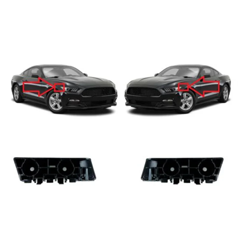WOWFU-1Pair Front Left & Right Bumper Bracket For Ford Mustang 2015-2017 FR3Z17C947B FR3Z17C947C
