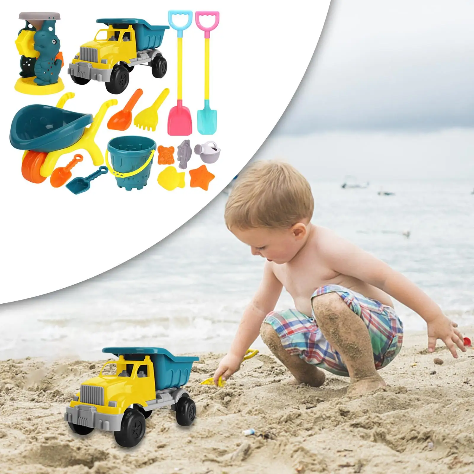 Beach Toy Kids Playset -beach Game Toy Bucket Digging Sand Tool- for Indoor