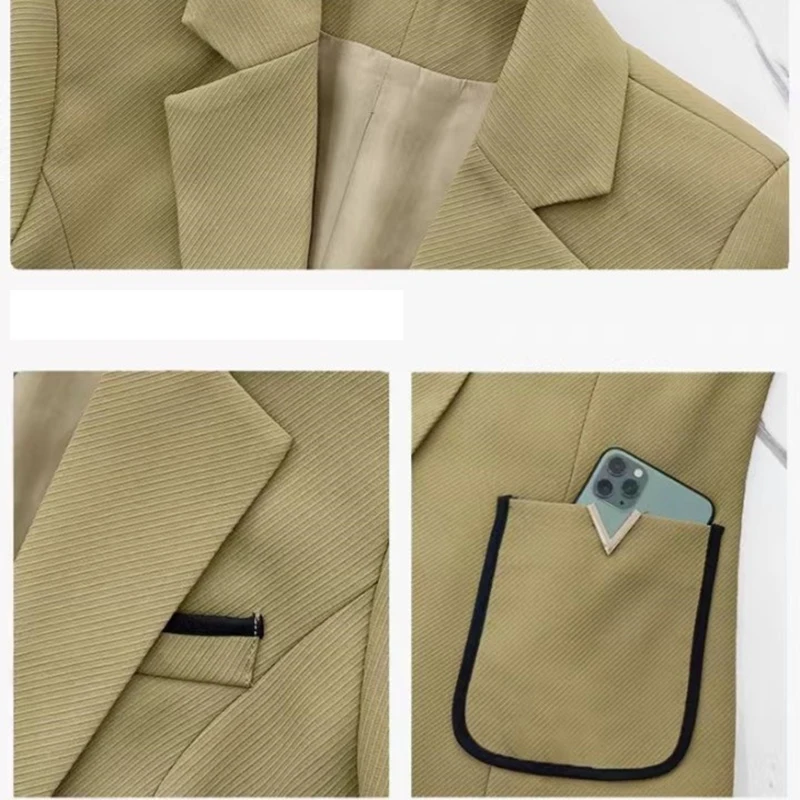 Jaquetas de blazer profissional feminina, blazer de escritório, curto e fino, casaco feminino, outwear de moda, primavera, outono, novo, 2023