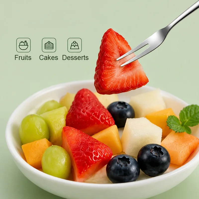 13cm Creative Dessert Fork Stainless Steel Fruit Forks Reusable Snack Forks Salad Fork Snail Forks Elegant Party Tableware