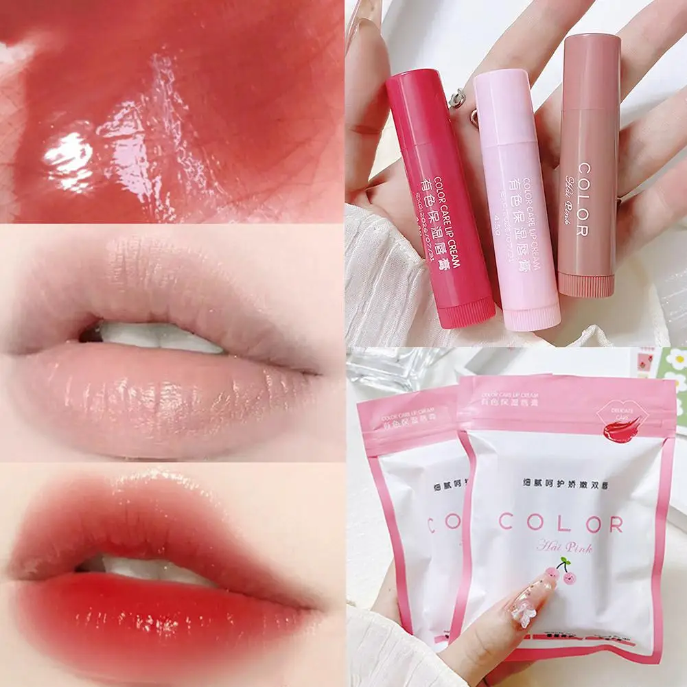 3 قطعة أحمر الشفاه لطيف أحمر الشفاه تينت ماكياج العناية مستحضرات التجميل الملونة بلسم الشفاه أحمر الشفاه ترطيب تتلاشى خط الشفاه مكافحة التجفيف #5