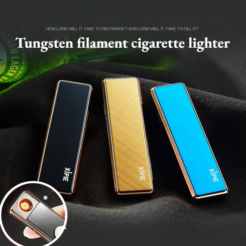 Flameless USB Rechargeable Lighter, Durable Tungsten Coil Igniter, Portable and Eco-Friendly Lighter for Outdoor and Indoor Use