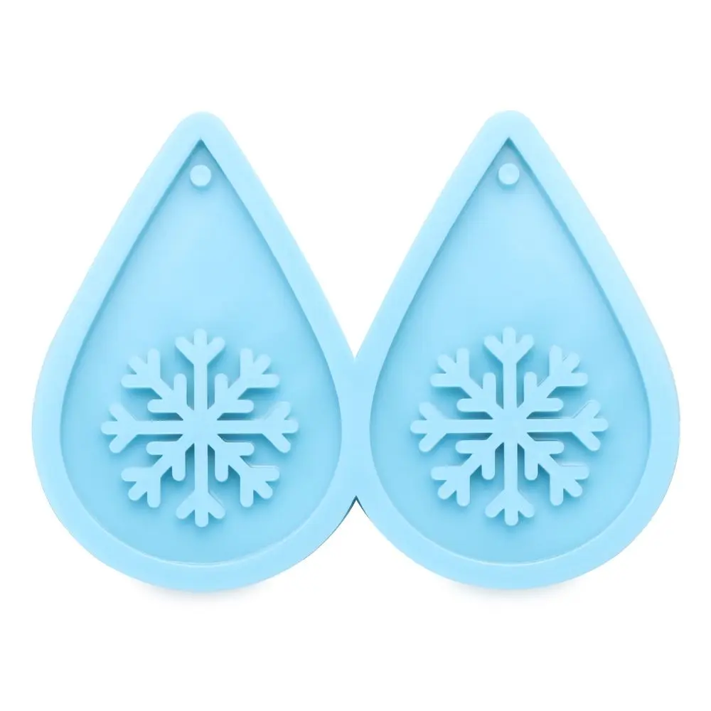 Cetakan Resin Silikon Anting Gantung Kristal Epoksi UV Buatan Tangan Cetakan Resin Liontin Selamat Natal