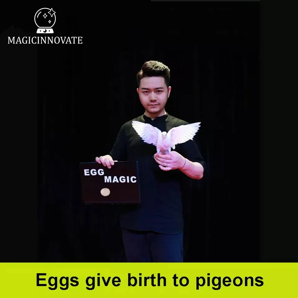 Magic Tricks Eggs Give Birth to Pigeons Wonderful Gimmick Stage Magic For Annual Party Adults Magia Toy Black Book Magic Props