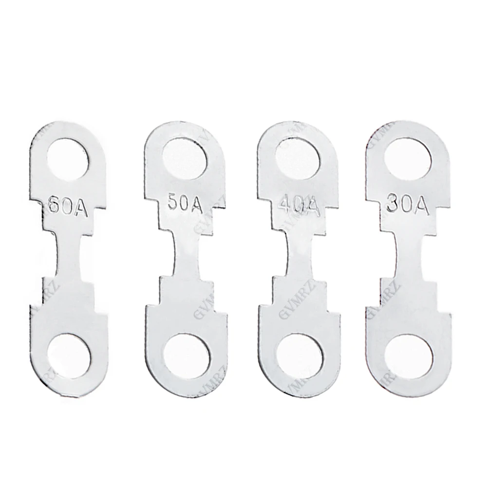 5PCS 60A 70A 80A 100A 110A Car Flat Type Fuse Chip 32V Battery Insert Fork Bolt Type High Current Zinc Alloy 20A 30A 40A 50A