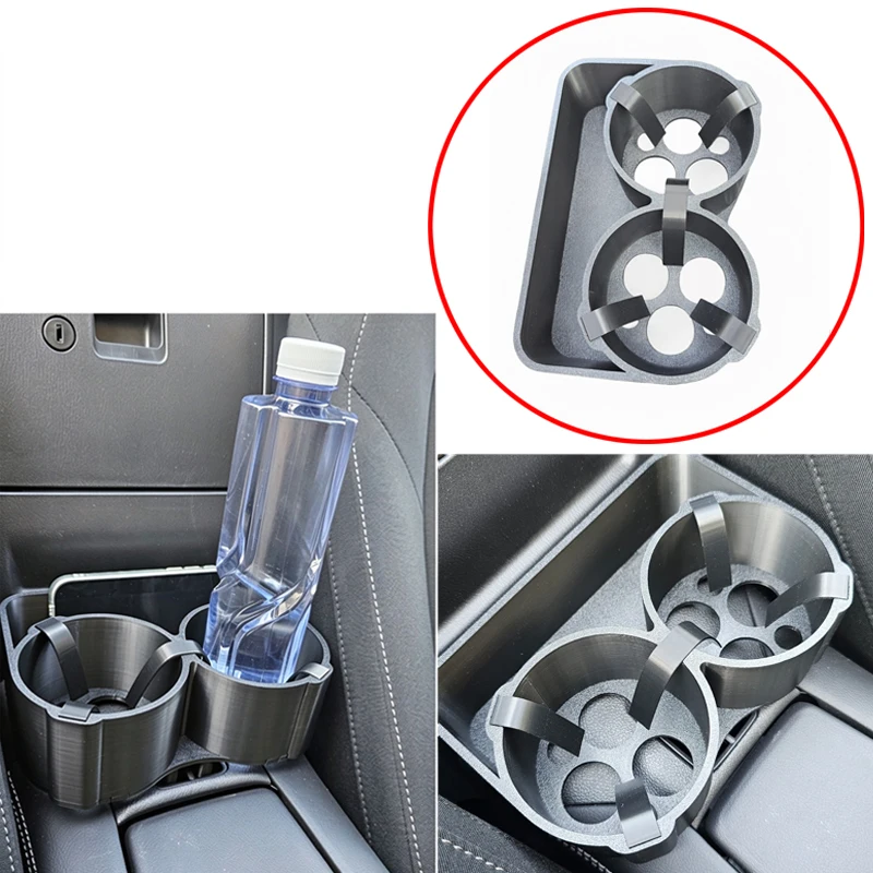 1PCS ABS Integrated Cup Holder Storage Rack for Mazda MX-5 ND Dual-Cup Interior Organizer Max 82mm Diameter Fits LHD RHD Vehicle