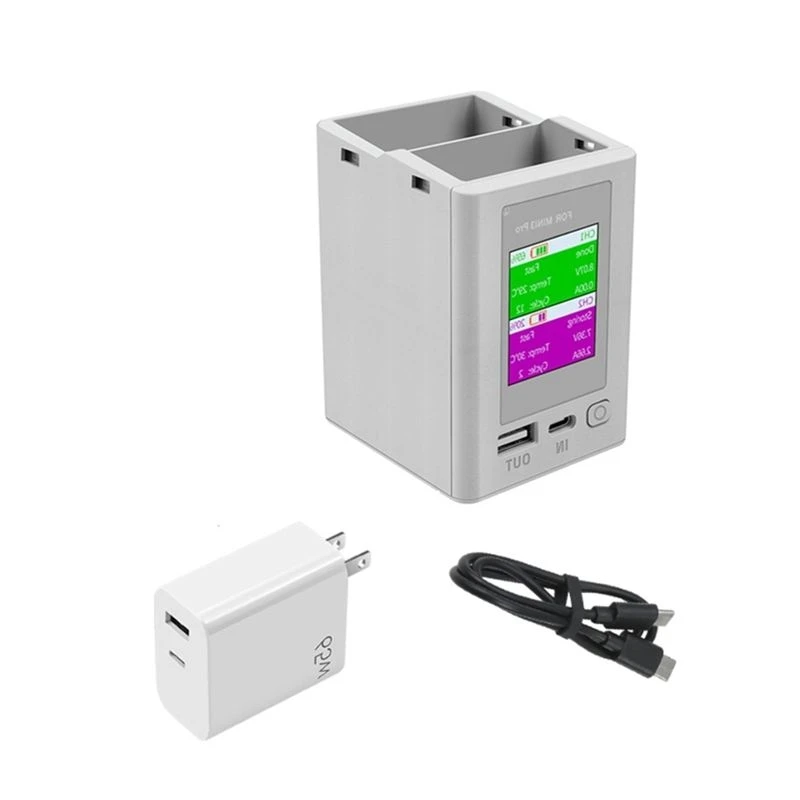 T31C-For DJI Mini 4 Pro/3/Mini 3 Pro 2-Way Charging Butler Intelligent Battery LED Digital Display Charging Hub