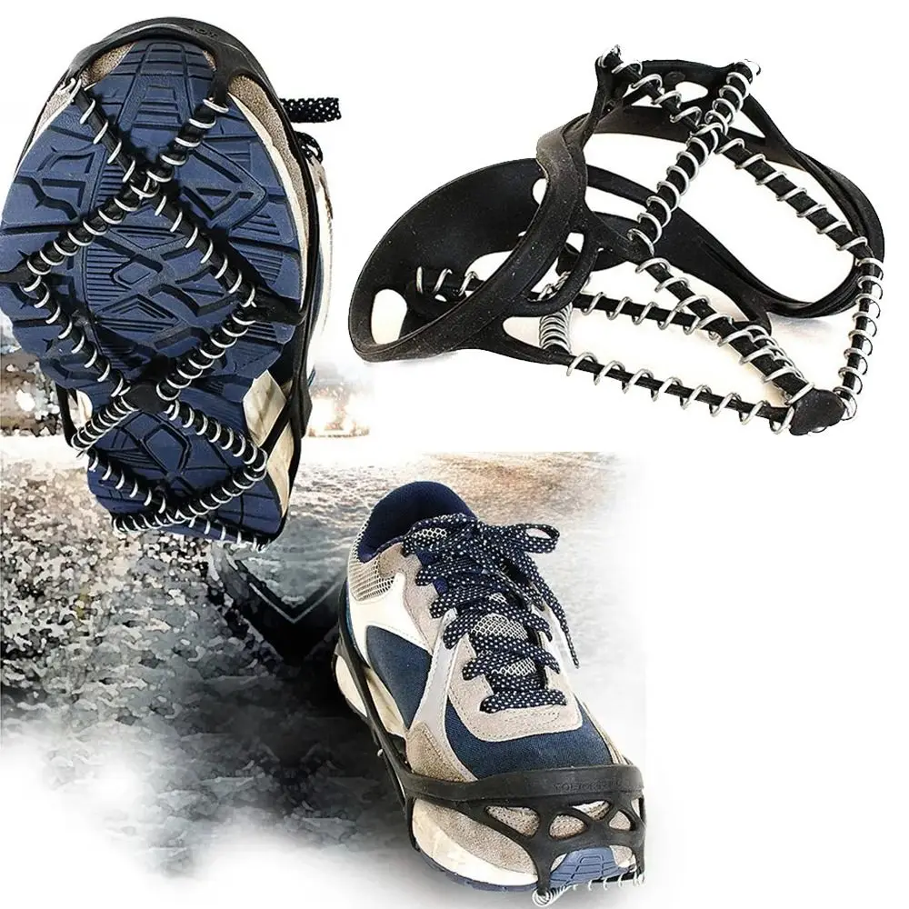 

Зимние противоскользящие накладки на обувь, шиповки, универсальные шипы для обуви для снега, льда и камня