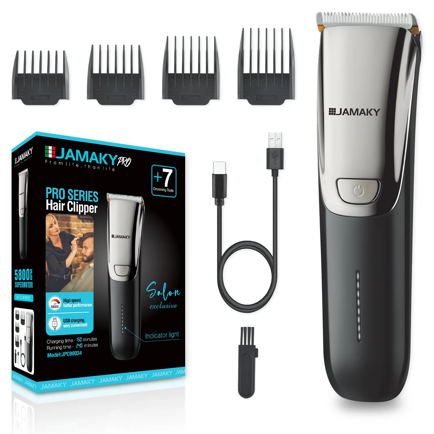 Men's Razor Men's Beard shaver Clipper Set Light Display Electric Clipper Universal Multi functional Hair Clipper