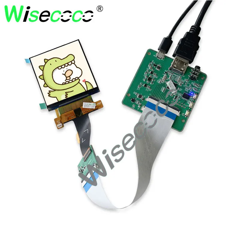 Wisecoco 2.9 인치 2160x2160 LCD 디스플레이 1:1 정사각형 고해상도 2K LCD 화면 모듈 USB Type-C 드라이버 보드