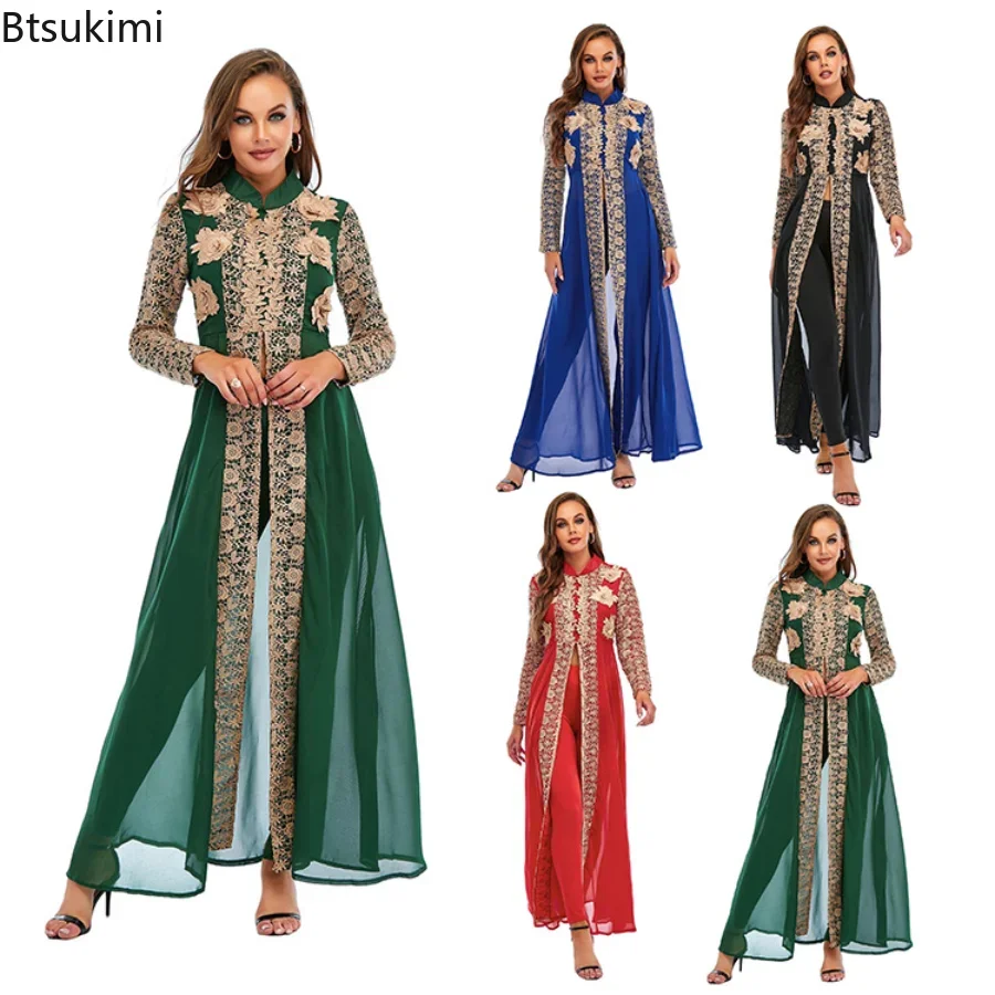 New Abaya Dubai Muslim Sets Dress Kaftan Turkish Islamic Clothing Abayas African Dresses For Women Robe Ensemble Femme Musulmane