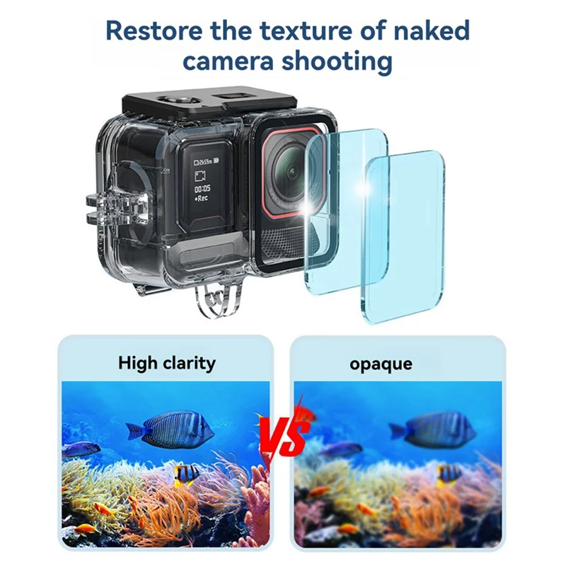 

ABMF-водонепроницаемый чехол дляinsta360 Ace Pro 2, водонепроницаемый чехол для дайвинга, корпус 60 м, аксессуары для подводной экшн-камеры