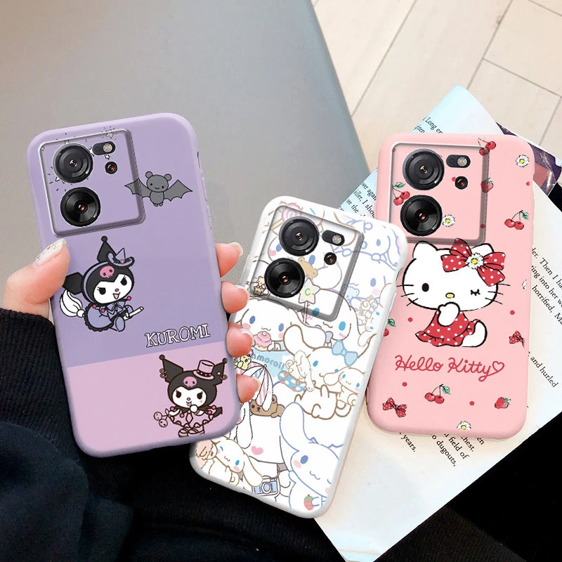 Cartoon Phone Case For Xiaomi Mi 13T xiaomi13t Anti-drop Cinnamoroll Kuromi Hello Kitty Silicone Shockproof Funny Siling Cover