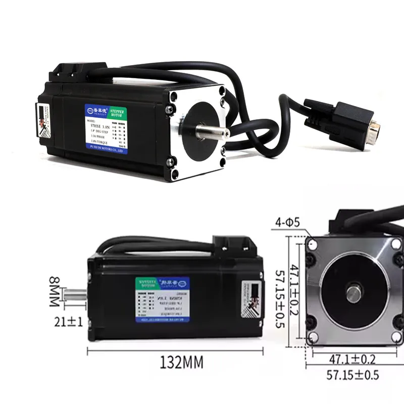 4 Axis Nema 23 Closed Loop Stepper Motor 3N.m + Hybrid Servo Stepping Driver hb808c&250W 24V Power Supply + Controller Board Kit
