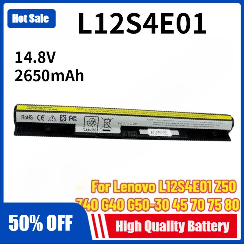 For Lenovo G50 G50-45 L12S4A02 L12M4A02 L12M4E01 Z50 L12L4E01 L12L4A02 Z50-70 Z70-80 G505S G500S New L12S4E01 Battery G400S