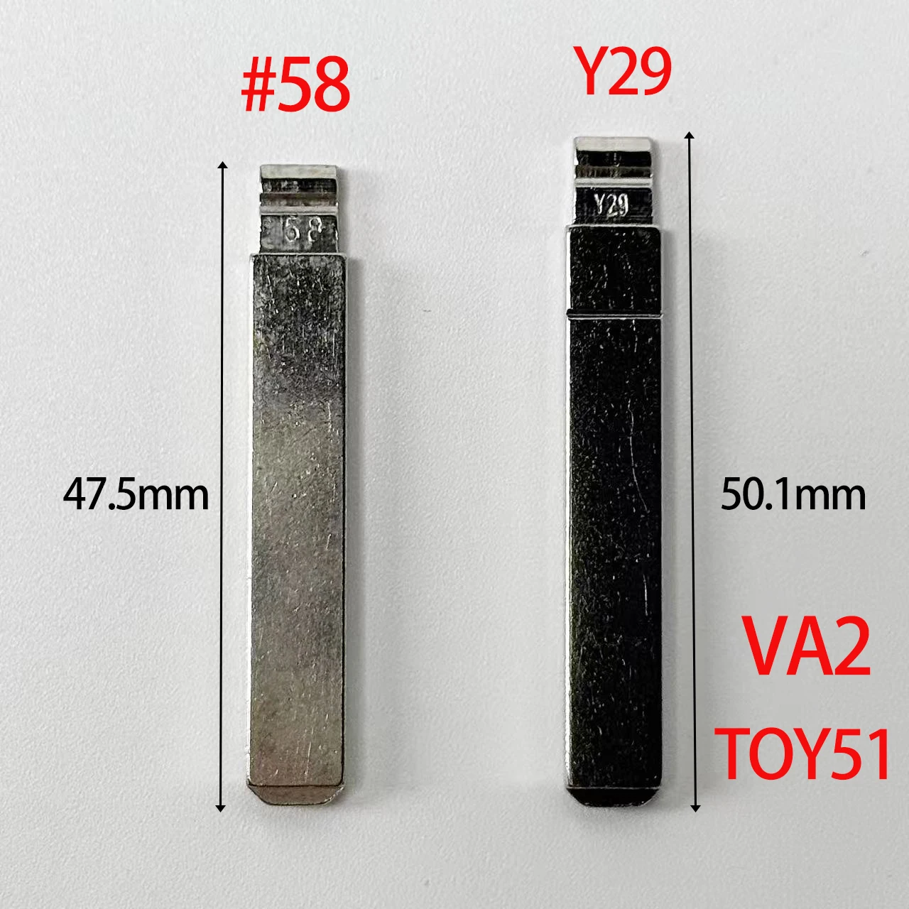 10pcs 20pcs VA2 TOY51 Key Blank 58# KD Key Blade Y29 Car Key Blank for Renault Peugeot 307 Citroen C2 for KEYDIY Xhorse