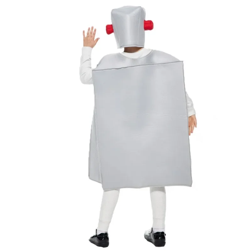 Disfraz de Robot para niños y niñas, traje divertido de espuma de esponja Unisex para Halloween, carnaval, fiesta, escuela, puesta en escena, mono