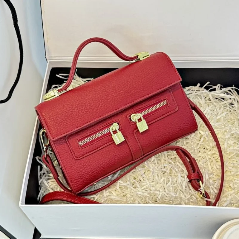 

Stylish PU Leather Crossbody Bag Women RFID Blocking Zipper Fold-Over Design Lightweight Best-Selling Evening Bag​