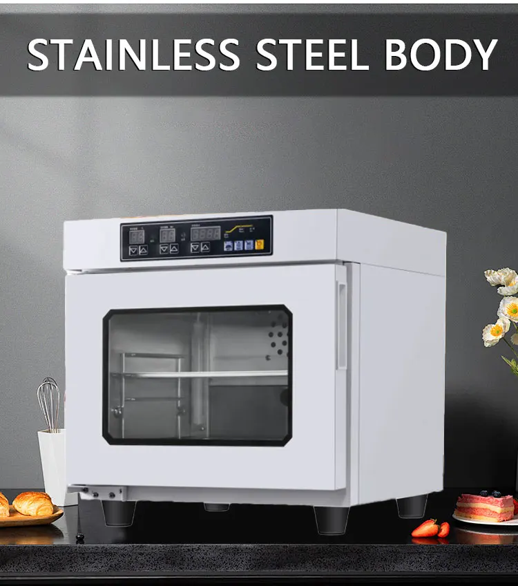 فرن صينية خبز تجاري جديد مكون من 3 طبقات مع تحكم مستقل في درجة الحرارة وصندوق تخمير مبلل، فرن بيتزا على الطراز الأوروبي