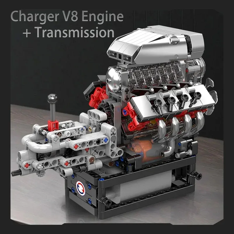 ชุดตัวต่อ Mould King 10225 รุ่นเครื่องยนต์ V8 ของรถดอดจ์ จำนวน 855 ชิ้น ชุดประกอบเครื่องยนต์ DIY ของเล่นตัวต่อ ของขวัญ